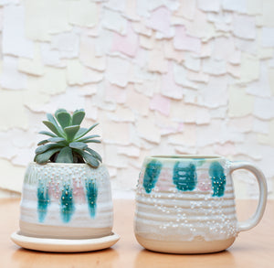 Barnacle Babe Planter in Confetti