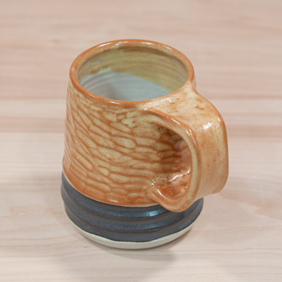 Carved Horizons Mug in Toasted Shino