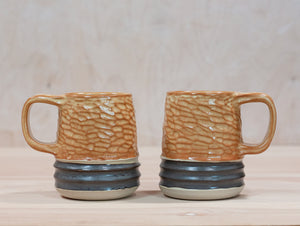 Carved Horizons Mug in Toasted Shino