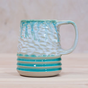 Carved Horizons Mug in Glacial Moss