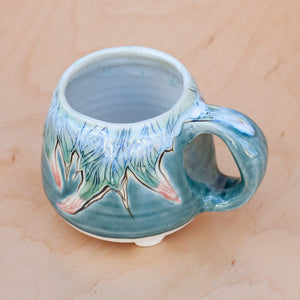 Feathered Etched Mug