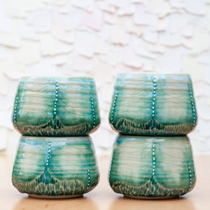 Flow Etched Tumbler in Lagoon