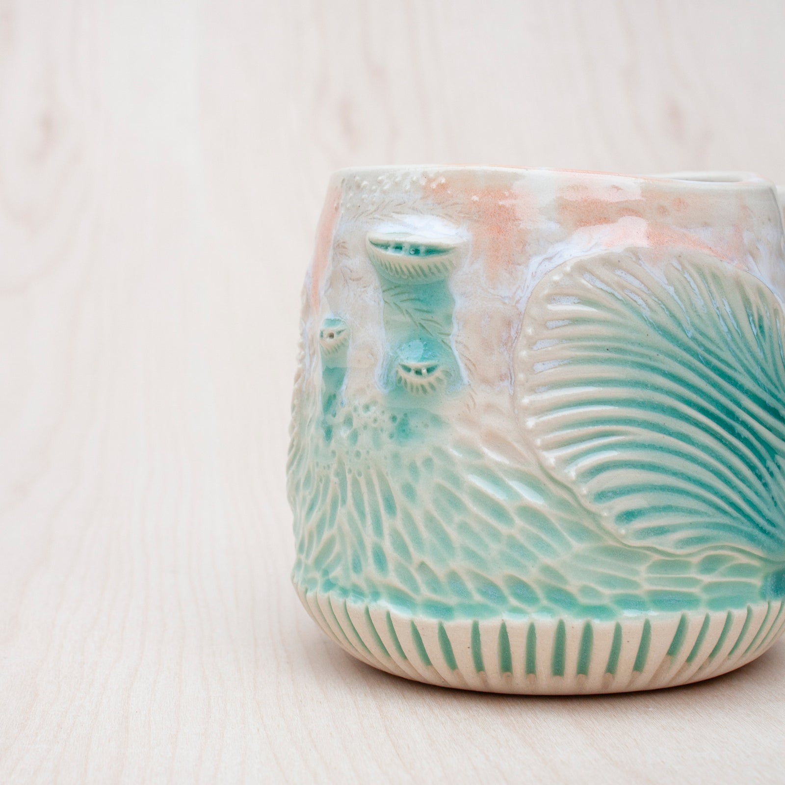 Intertidal Mug In Aqua Cloud