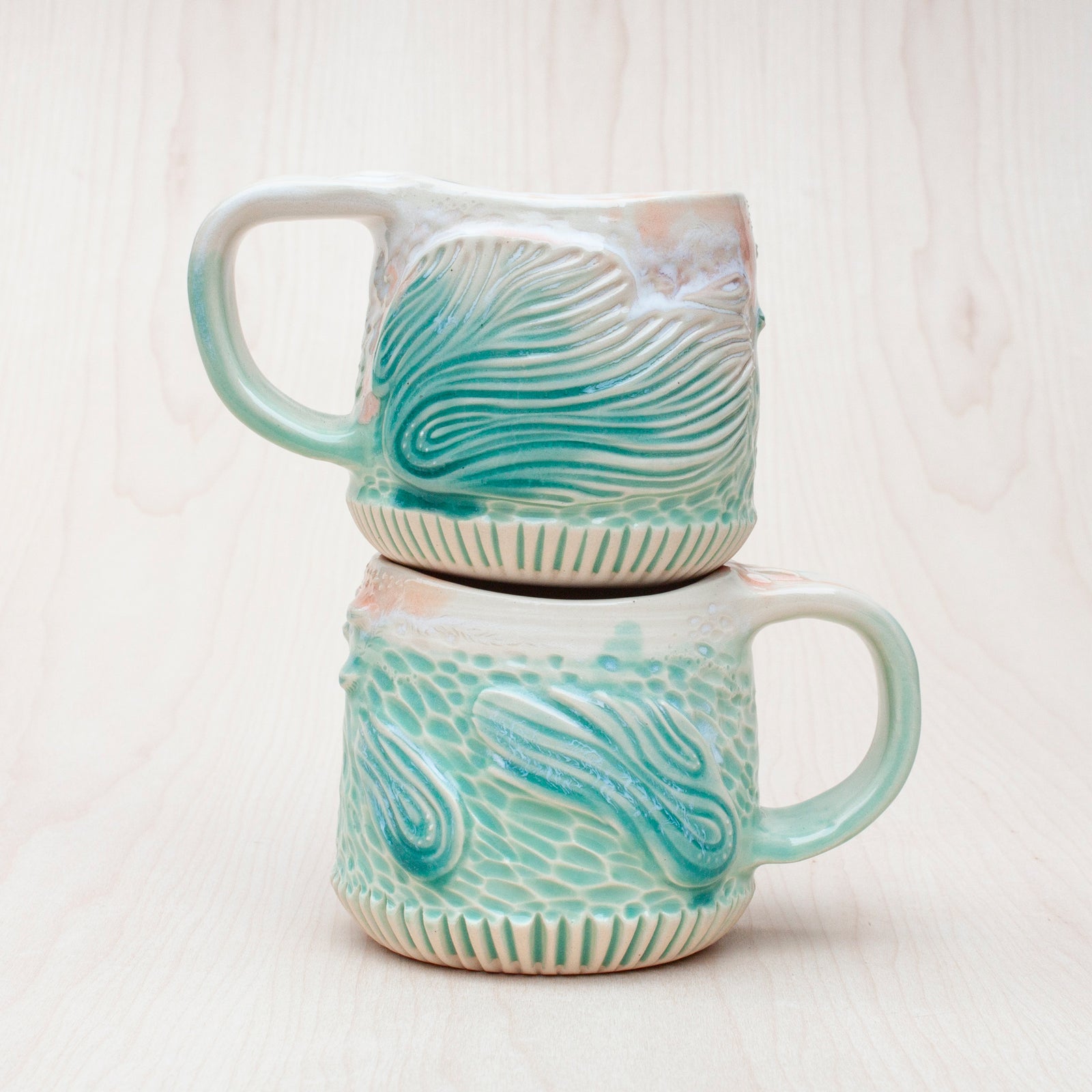 Intertidal Mug In Aqua Cloud