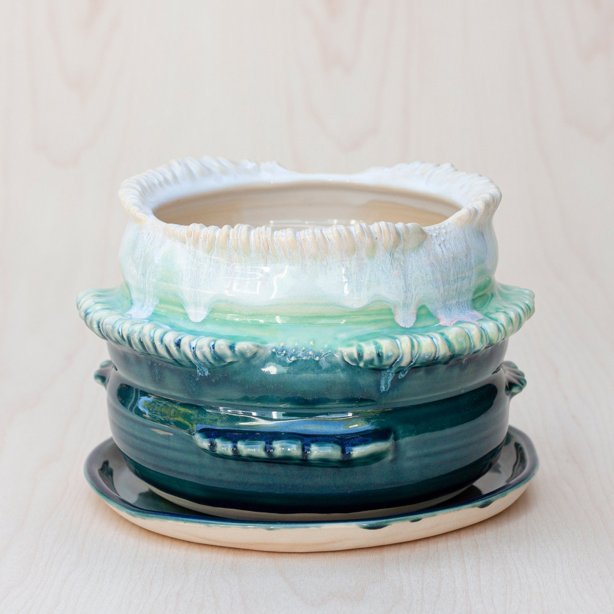 Anemone Fringe Planter in Pacific Cloudscape