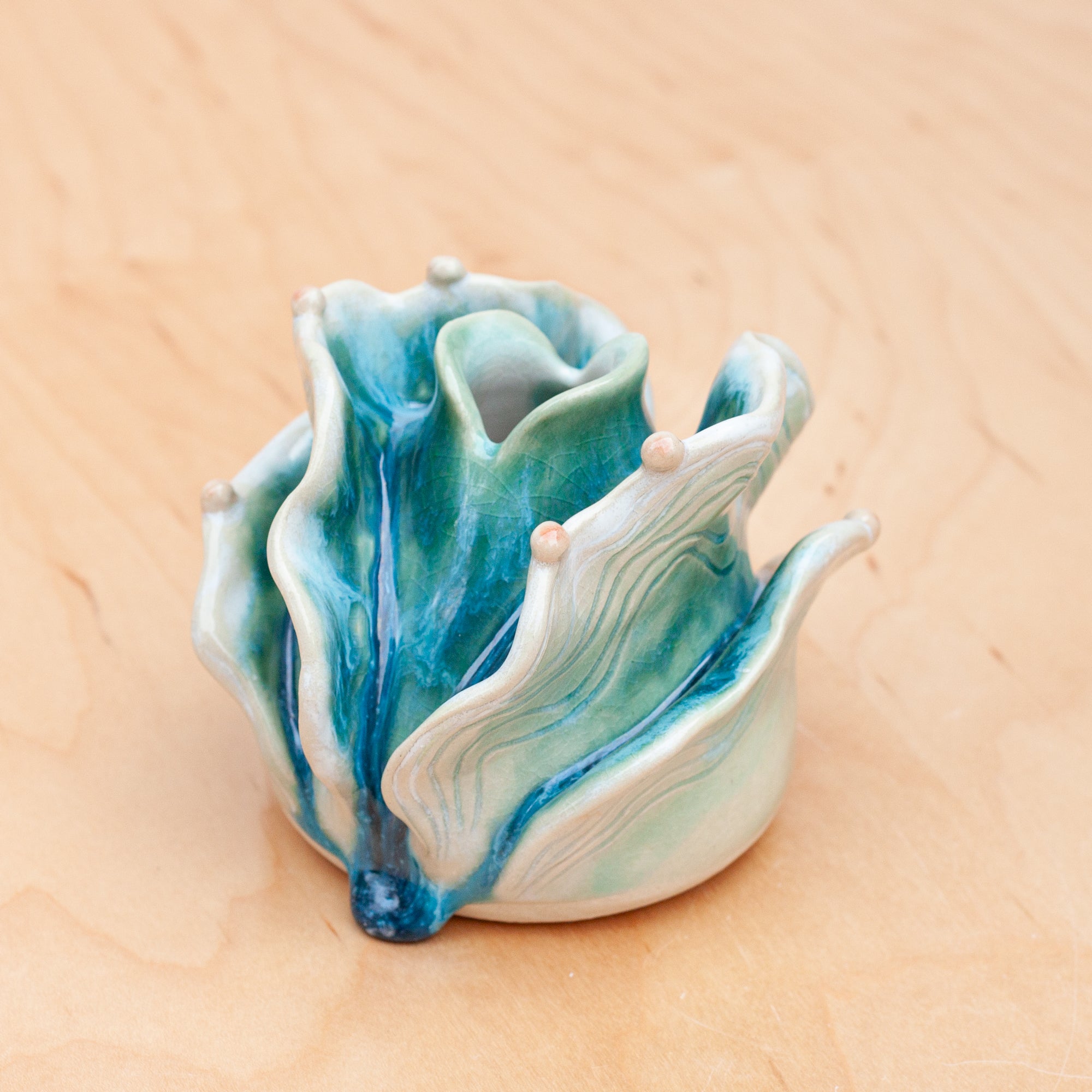 Petal Bud Vase in Coral