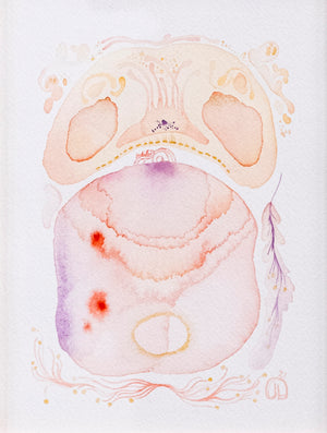 Present Breath, watercolor on paper
