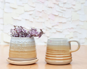 Barnacle Babe Planter in Sandstone