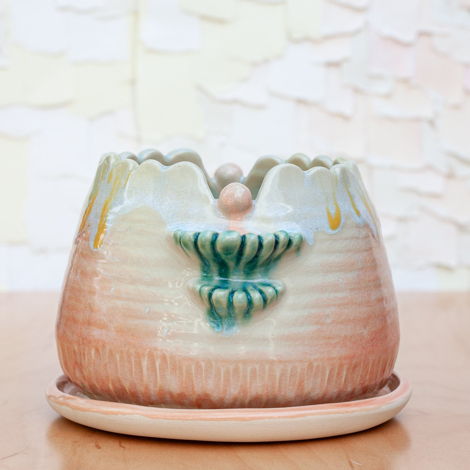 Scallop Planter in Solar Ray