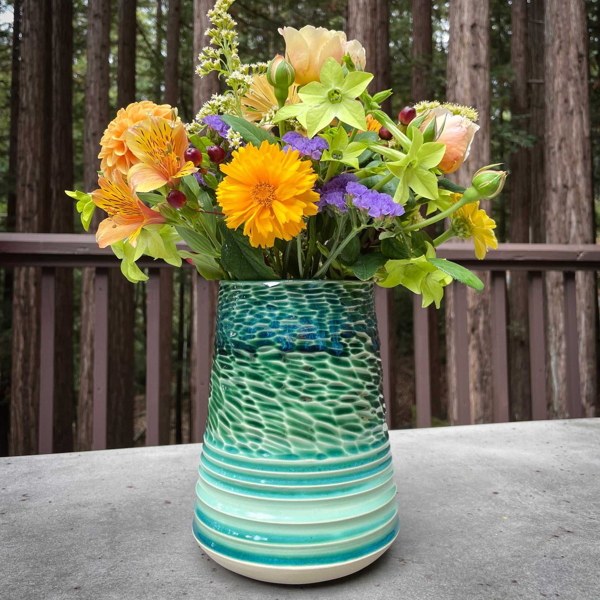 Large Carved Vase in Alpine Lakes