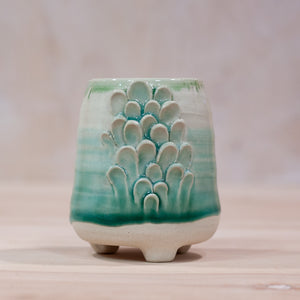 Winged Mini Vase in Mint Moss