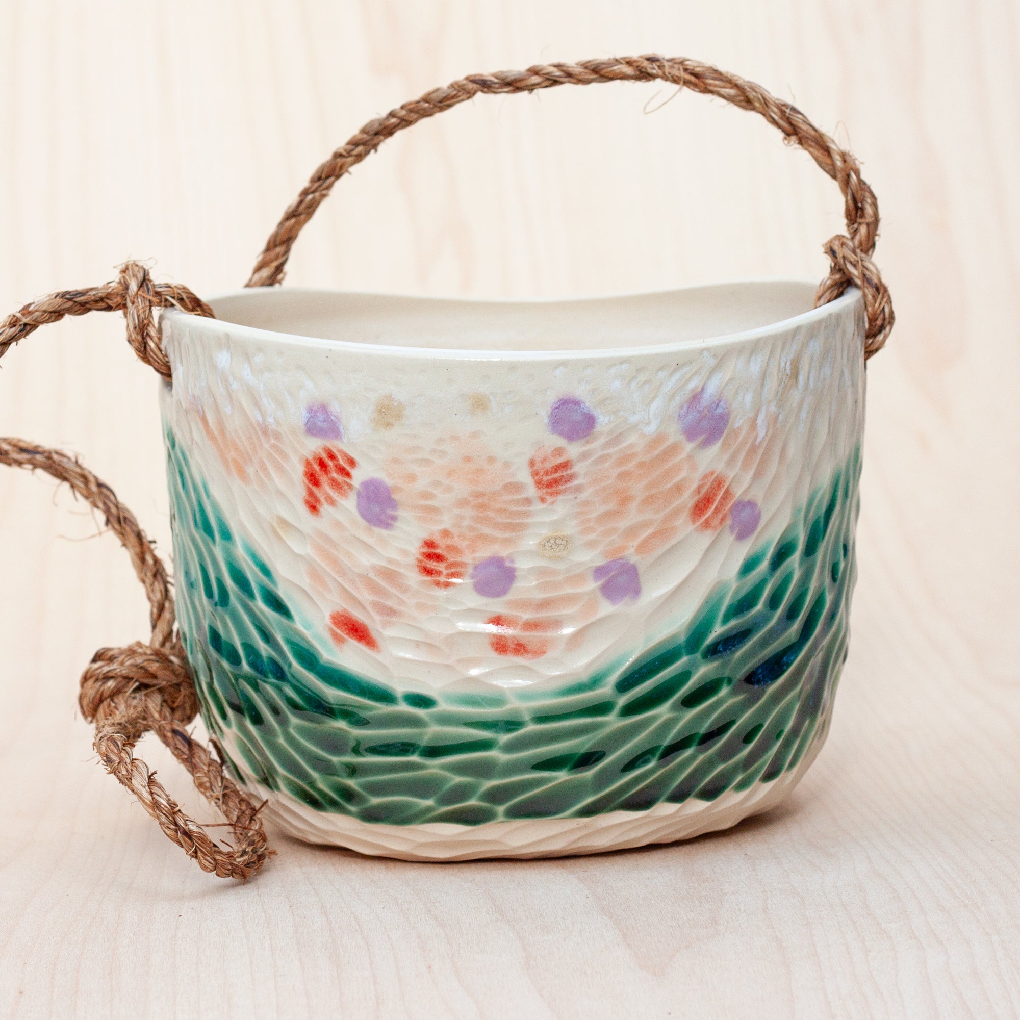 Large Canyon Hanging Planter in Forest Bloom