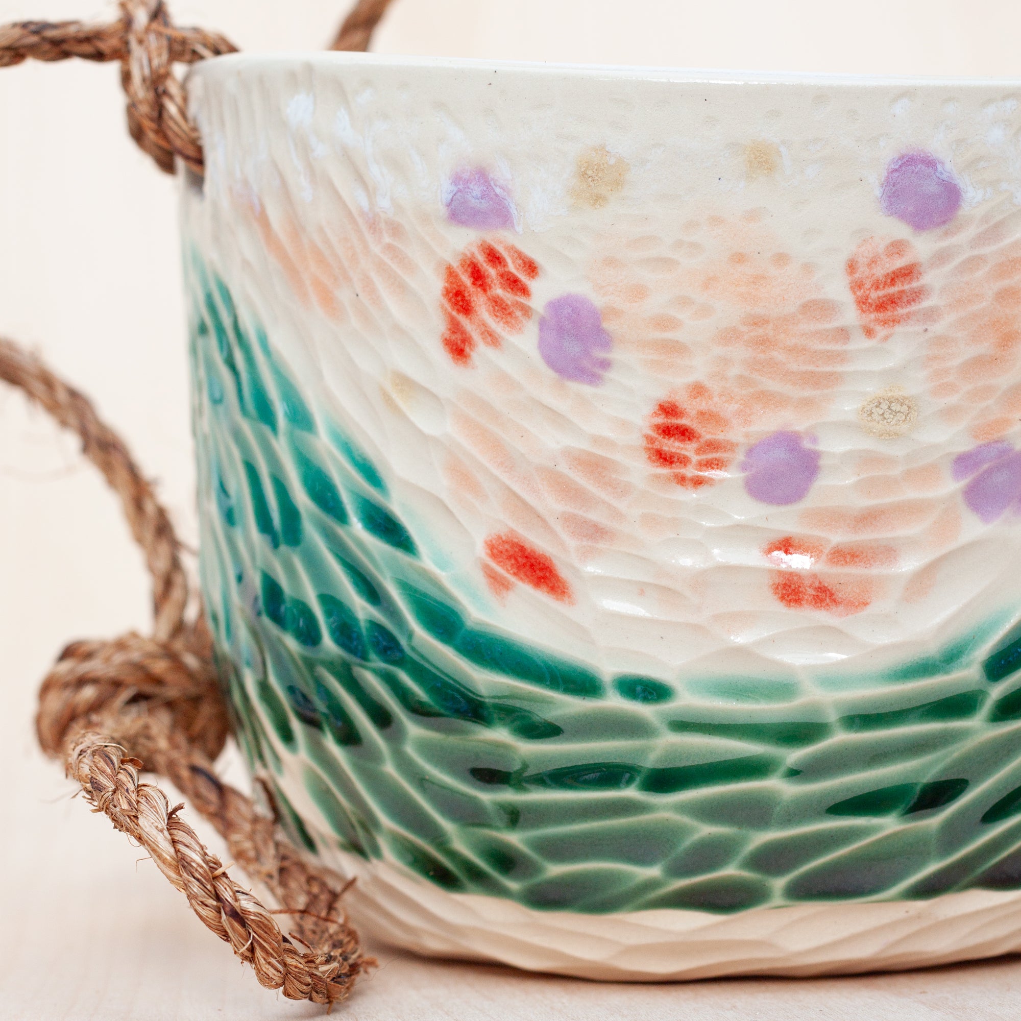 Large Canyon Hanging Planter in Forest Bloom